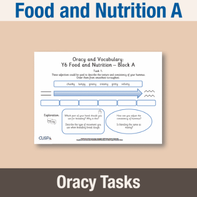 Image of Year 6 Design and Technology A (Food and Nutrition) Oracy Tasks OT CUSP Resource