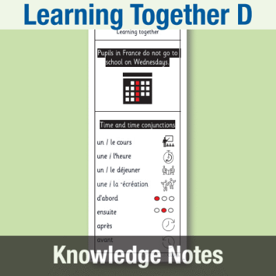 Image of Year 6 French D (Learning Together) Knowledge Notes KN CUSP Resource