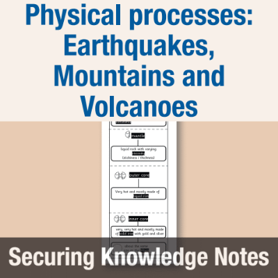 Image of Year 6 Geography (Physical processes: Earthquakes, Mountains and Volcanoes) Knowledge Notes SKN CUSP Resource