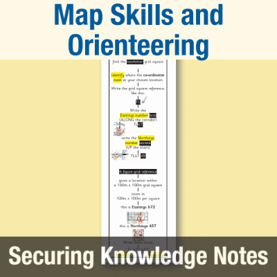 Image of Year 6 Geography (Map Skills and Orienteering) Knowledge Notes SKN CUSP Resource