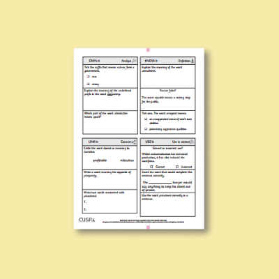 Y6 History (Study Five Monarchs to Extend Pupils’ Chronological Knowledge from 1066) Vocabulary Questions VQ