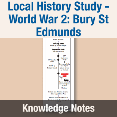 Image of Year 6 History (Local History Study - How did conflict change our locality in World War 2?: Bury St Edmunds) Knowledge Notes KN CUSP Resource