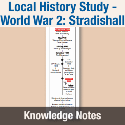Image of Year 6 History (Local History Study - How did conflict change our locality in World War 2?: Stradishall) Knowledge Notes KN CUSP Resource