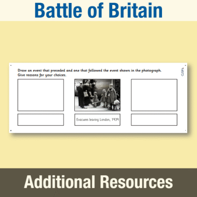 Image of Year 6 History (Battle of Britain) AR2 Draw Events Before and After the Evacuees CUSP Resource