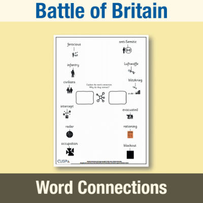 Image of Year 6 History (Battle of Britain) Word Connections WC CUSP Resource