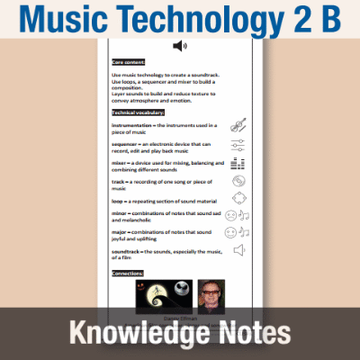 Image of Year 6 Music B (Music Technology 2) Knowledge Notes KN CUSP Resource