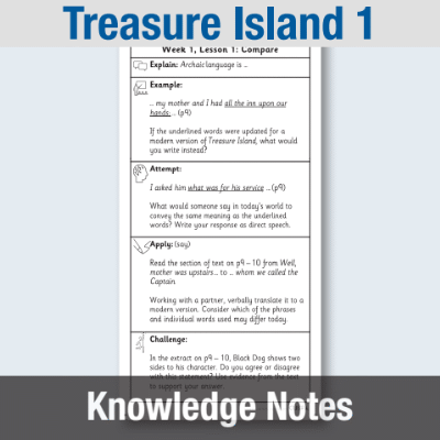 Image of Year 6 Reading (Treasure Island 1) Knowledge Notes KN CUSP Resource
