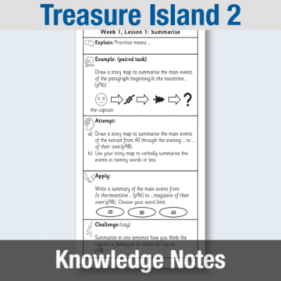 Image of Year 6 Reading (Treasure Island 2) Knowledge Notes KN CUSP Resource
