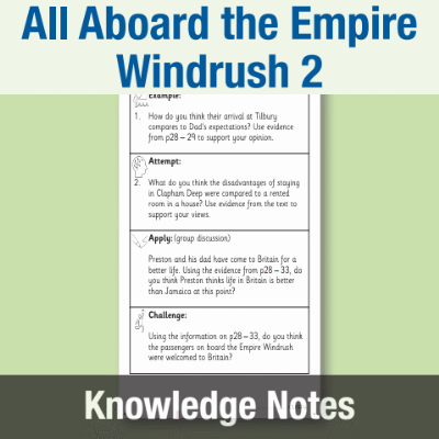Image of Year 6 Reading (All Aboard the Empire Windrush 2) Knowledge Notes KN CUSP Resource