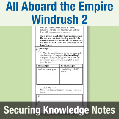 Image of Year 6 Reading (All Aboard the Empire Windrush 2) Knowledge Notes SKN CUSP Resource