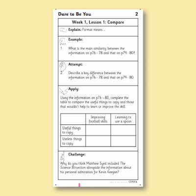 Y6 Reading (Dare to be You 2) Knowledge Notes KN