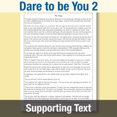 Image of Year 6 Reading (Dare to be You 2) Supporting Text ST CUSP Resource