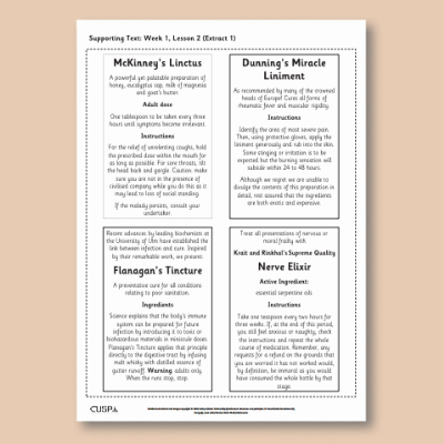 Y6 Reading (How to Live Forever) Supporting Texts ST