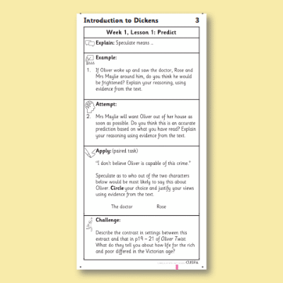 Y6 Reading (An Introduction to Dickens 3) Knowledge Notes KN