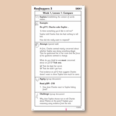 Y6 Reading (Rooftoppers 3 & The Listeners) Knowledge Notes SKN