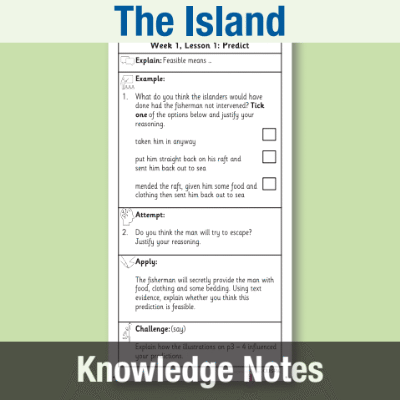 Image of Year 6 Reading (The Island) Knowledge Notes KN CUSP Resource