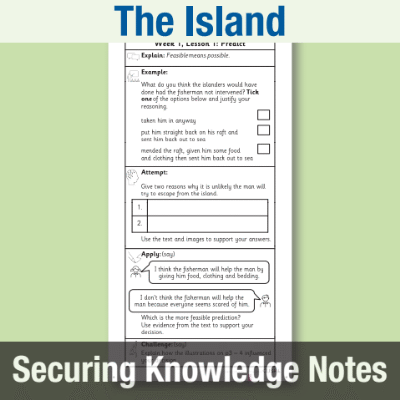 Image of Year 6 Reading (The Island) Knowledge Notes SKN CUSP Resource