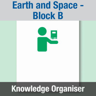 Image of Year 06 Science (Earth and Space - Block B) Knowledge Organiser CUSP ResourceAccess Summer 195x277mm Printed in Black;    1 Leaf Set in pads of 16