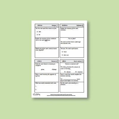 Y6 Science (Animals, including Humans - Water Transportation) Vocabulary Questions VQ