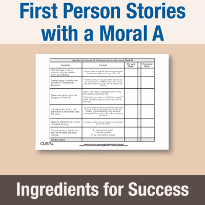 Image of Year 6 Writing A (First Person Stories with a Moral) Ingredients for Success IFS CUSP Resource