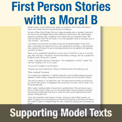 Image of Year 6 Writing B (First Person Stories with a Moral) Supporting Model Text SMT CUSP Resource