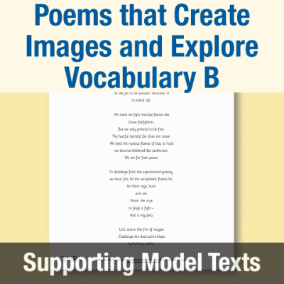 Image of Year 6 Writing B (Poems that Create Images and Explore Vocabulary) Supporting Model Text SMT CUSP Resource