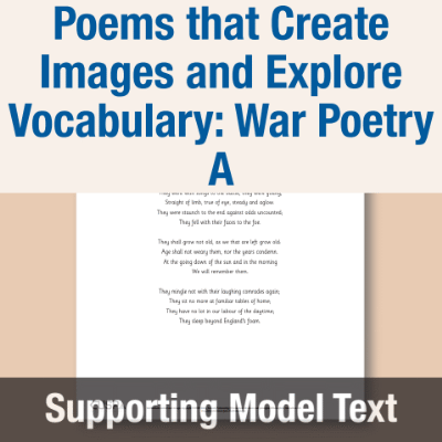 Image of Year 6 Writing A (Poems that Create Images and Explore Vocabulary: War Poetry) Supporting Model Text SMT CUSP Resource