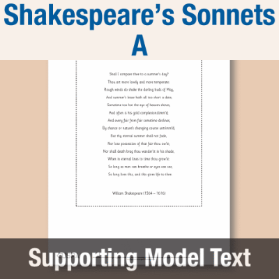 Image of Year 6 Writing A (Shakespeare’s Sonnets) Supporting Model Text SMT CUSP Resource