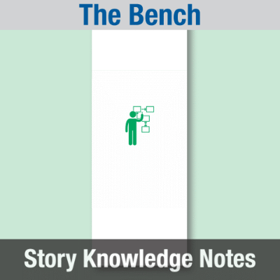 Image of Year 07 Communication (The Bench) Story Knowledge Notes CUSP ResourceAccess Summer 277x102mm Printed in Black;    3 Leaf Set in pads of 16