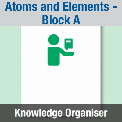 Image of Year 07 Science (Atoms and Elements - Block A) Knowledge Organiser CUSP ResourceAccess Spring 195x277mm Printed in Black;    1 Leaf Set in pads of 16