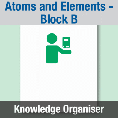 Image of Year 07 Science (Atoms and Elements - Block B) Knowledge Organiser CUSP ResourceAccess Spring 195x277mm Printed in Black;    1 Leaf Set in pads of 16