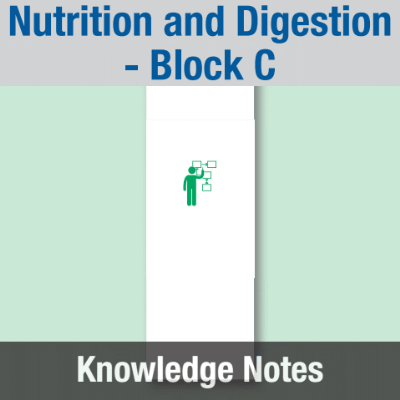 Image of Year 07 Science (Nutrition and Digestion - Block C) Knowledge Notes CUSP ResourceAccess Summer 58.5x234mm Printed in Black;    2 Leaf Set in pads of 16
