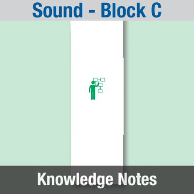 Image of Year 07 Science (Sound - Block C) Knowledge Notes CUSP ResourceAccess Summer 58.5x234mm Printed in Black;    2 Leaf Set in pads of 16