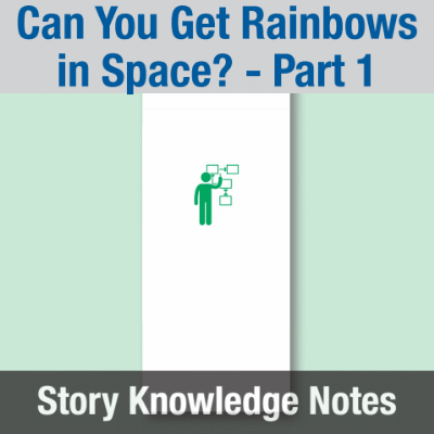 Image of Year 08 Communication (Can You Get Rainbows in Space? - Part 1) Story Knowledge Notes CUSP ResourceAccess Summer 277x102mm Printed in Black;    6 Leaf Set in pads of 16