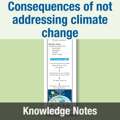 Image of Year 08 Geography (What are the Potential Consequences of not Addressing Climate Change?) Knowledge Notes KN CUSP Resource