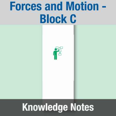 Image of Year 08 Science (Forces and Motion - Block C) Knowledge Notes CUSP ResourceAccess Summer 58.5x234mm Printed in Black;    2 Leaf Set in pads of 16