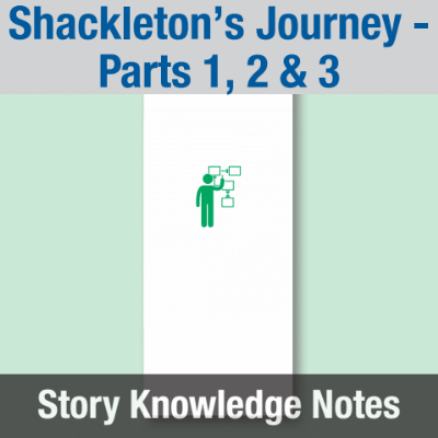 Image of Year 09 Communication (Shackleton's Journey - Parts 1, 2 & 3) Story Knowledge Notes CUSP ResourceAccess Spring 277x102mm Printed in Black;    7 Leaf Set in pads of 16