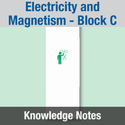 Image of Year 09 Science (Electricity and Magnetism - Block C) Knowledge Notes CUSP ResourceAccess Summer 58.5x234mm Printed in Black;    2 Leaf Set in pads of 16