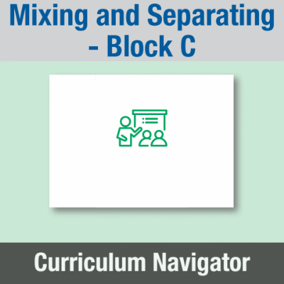 Image of Year 09 Science (Mixing and Separating - Block C) Curriculum Navigator CUSP ResourceAccess Summer 140x195mm Printed in Black;    1 Leaf Set in pads of 16