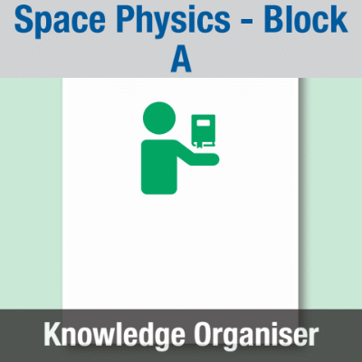 Image of Year 09 Science (Space Physics - Block A) Knowledge Organiser CUSP ResourceAccess Spring 195x277mm Printed in Black;    1 Leaf Set in pads of 16