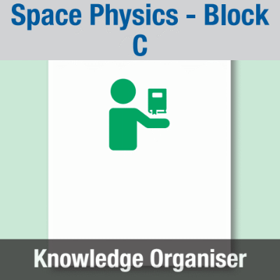 Image of Year 09 Science (Space Physics - Block C) Knowledge Organiser CUSP ResourceAccess Summer 195x277mm Printed in Black;    1 Leaf Set in pads of 16