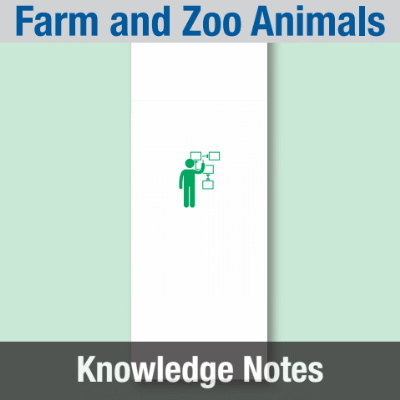 Image of Reception Class Science (Farm and Zoo Animals) Knowledge Notes CUSP ResourceAccess Summer 277x102mm Printed in Black;    5 Leaf Set in pads of 16